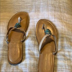 Antonio melani flip flops casual dress up sandals